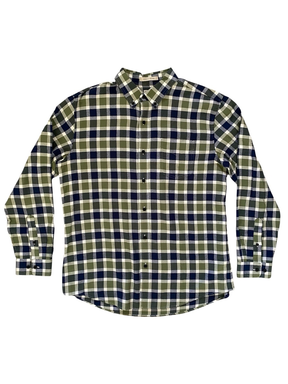 L.L. Bean Flannel Long-sleeve Button Down Men's Size Large Slightly Fitted